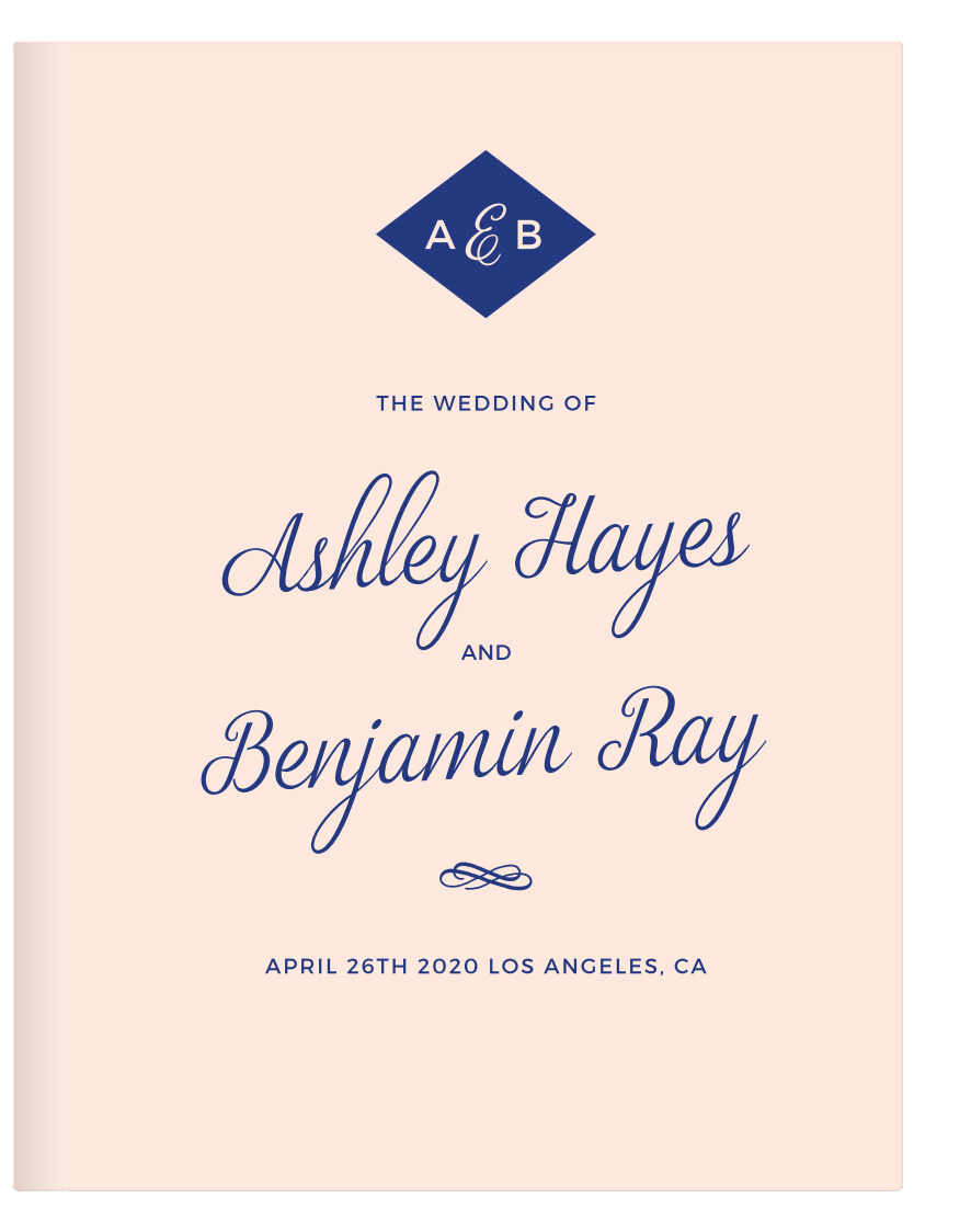 Diamond Monogram Guest Book