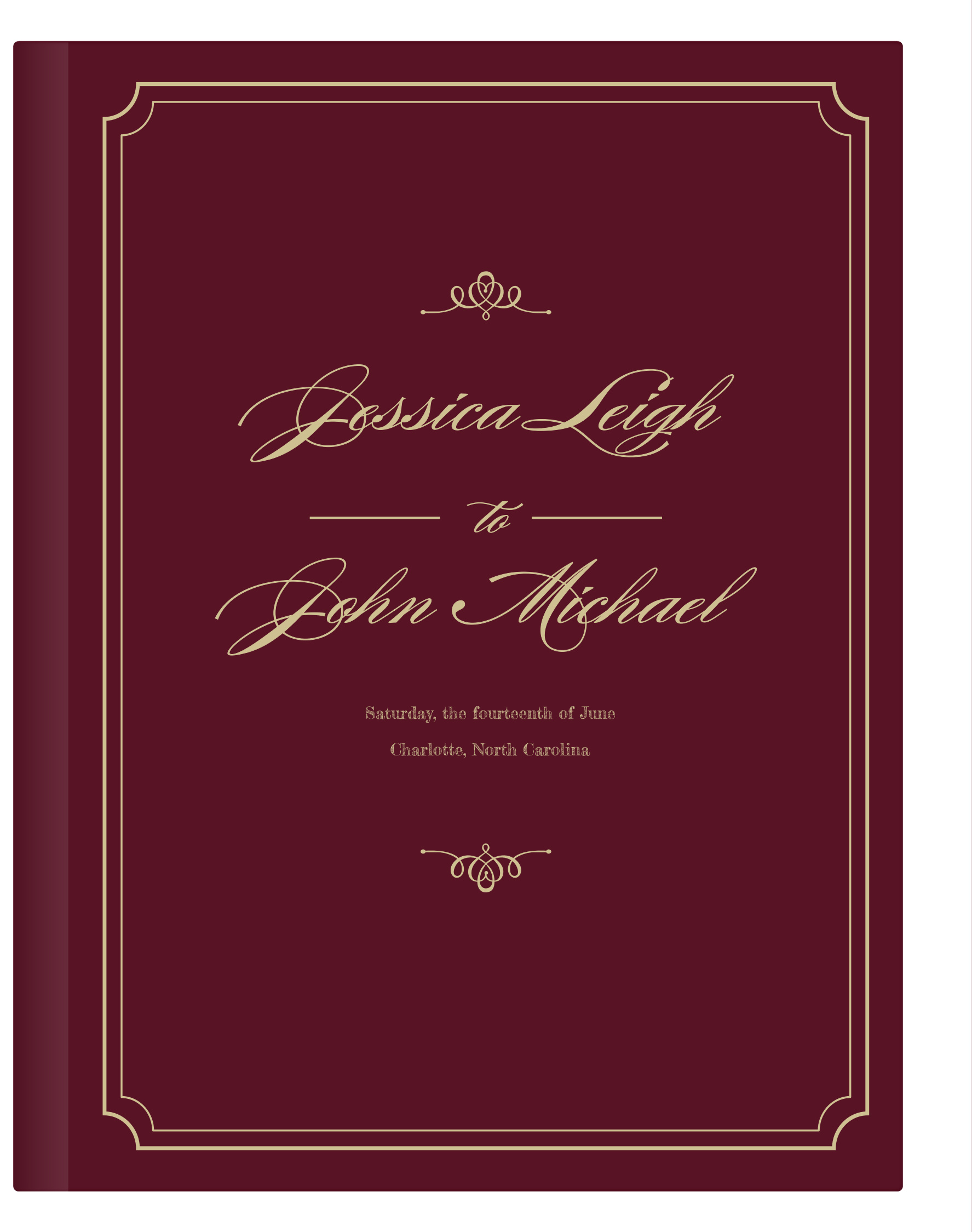 Elegant Script Guest Book