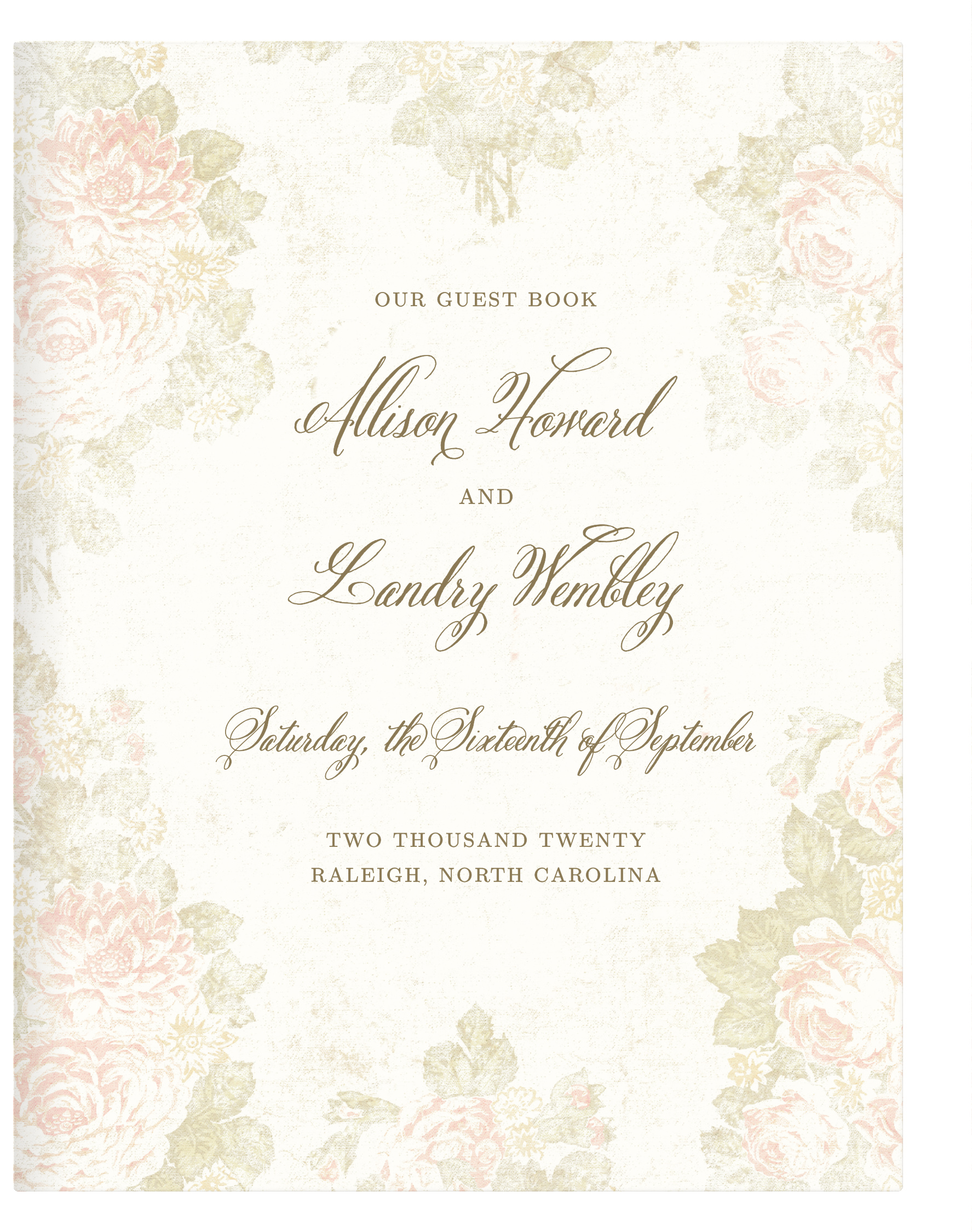 Romantic Vintage Guest Book