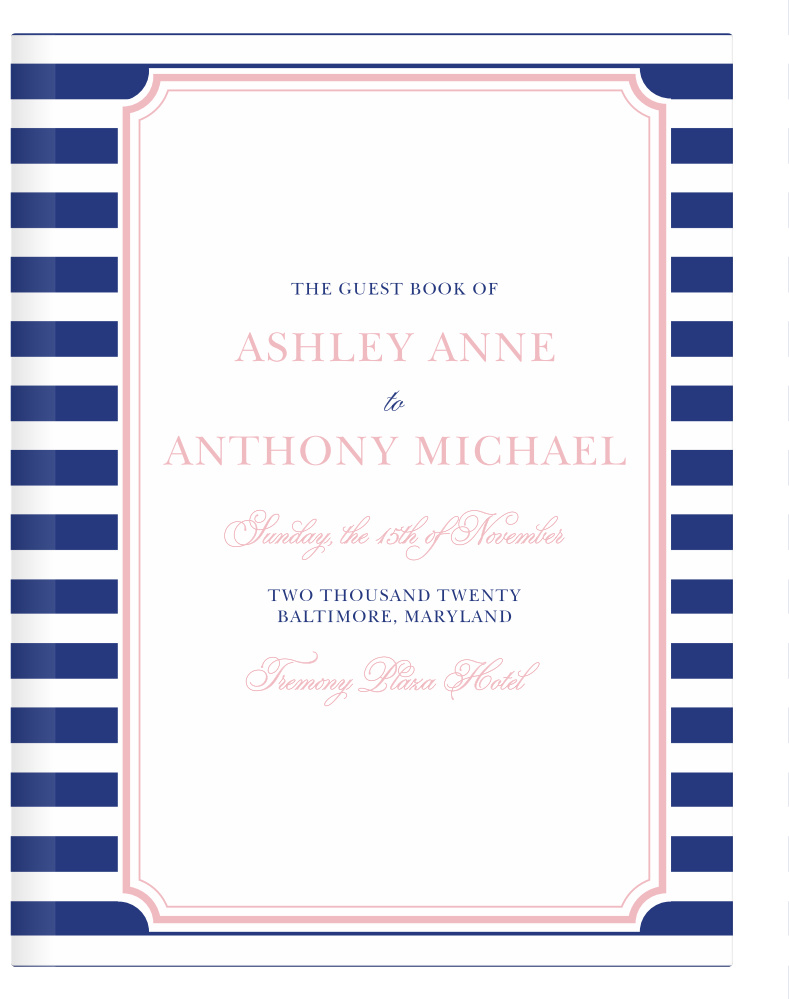 Preppy Stripe Guest Book