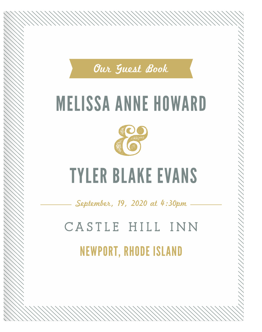 Snappy Slanted Border Guest Book