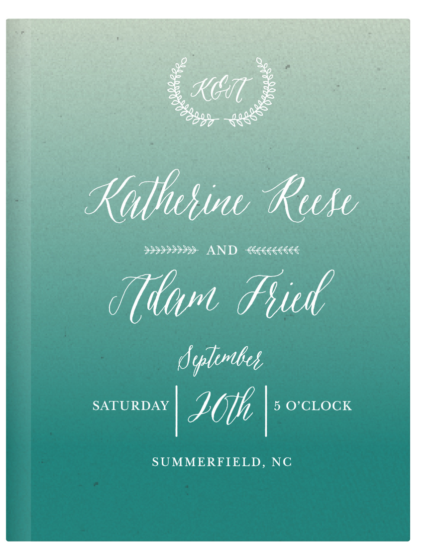 Rustic Ombre Guest Book