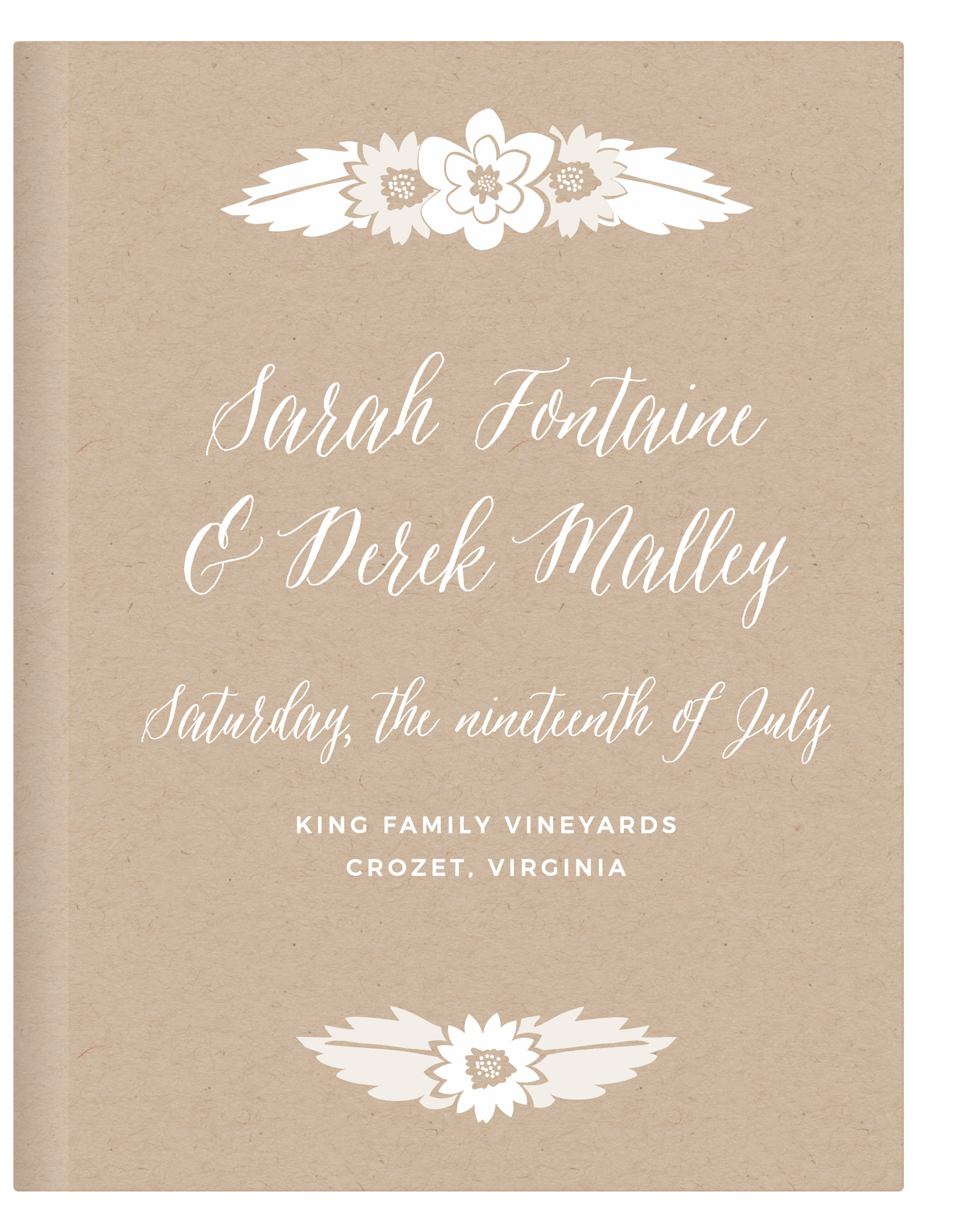 Rustic Floral Guest Book