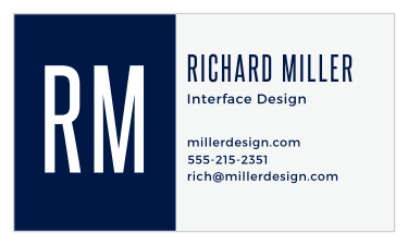 Bold Monogram Business Cards