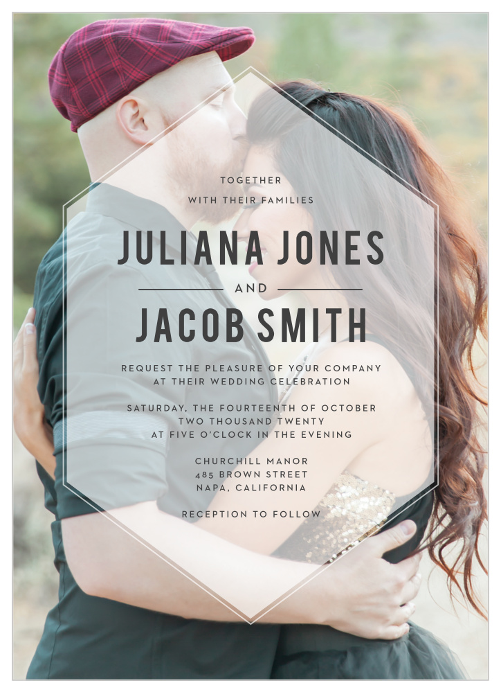 Hexagon Fade Wedding Invitations