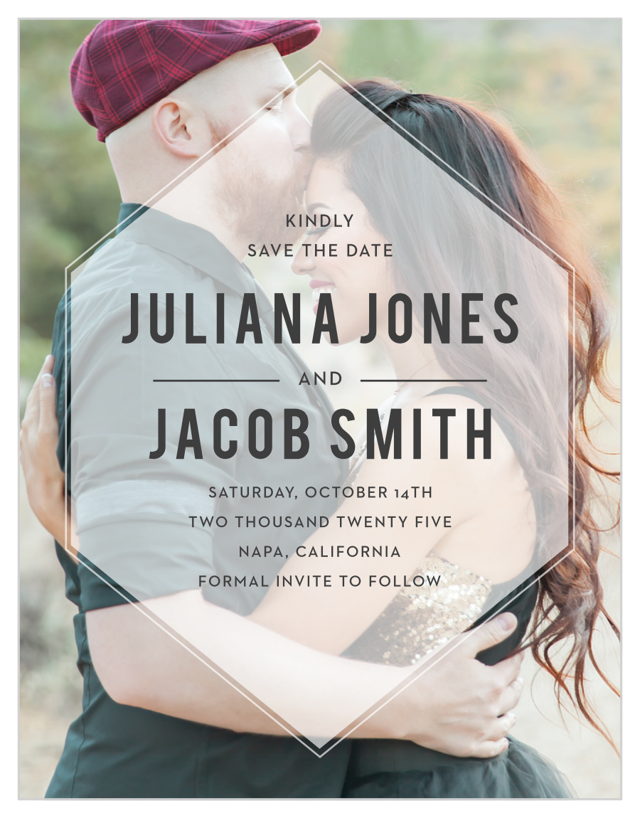 Hexagon Fade Save the Date Magnets