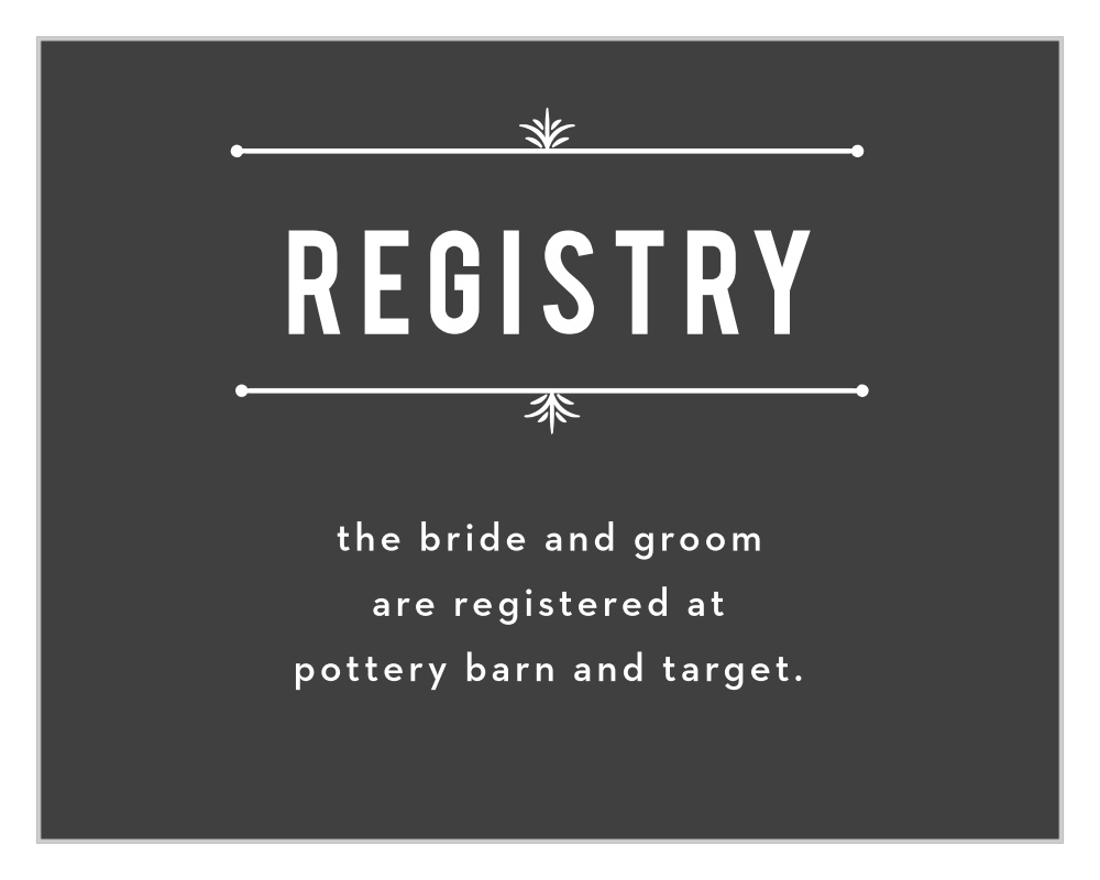 Hexagon Fade Registry Cards
