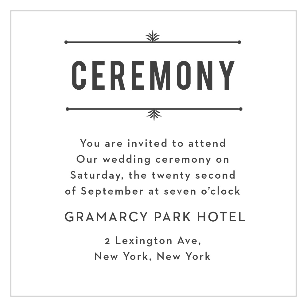 Hexagon Fade Ceremony Cards