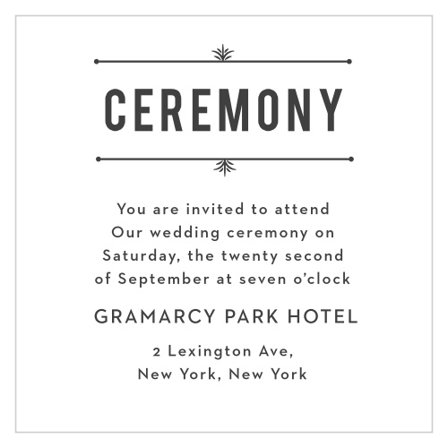 Hexagon Fade Ceremony Cards