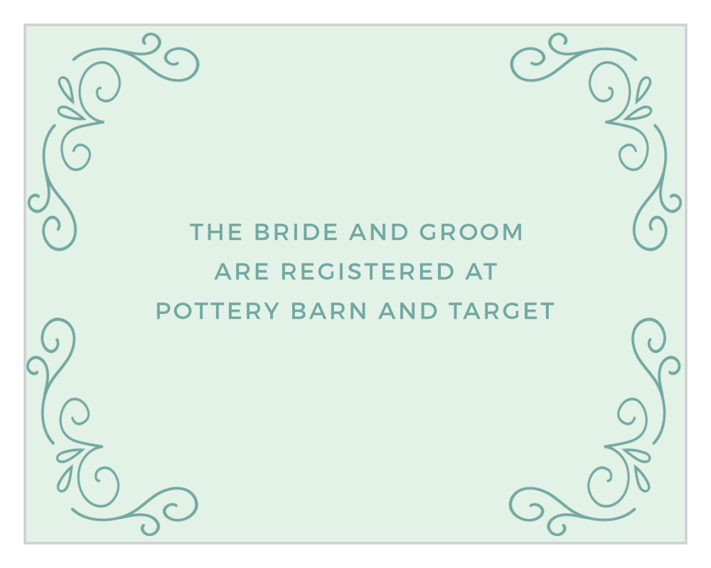 Glowing Garden Registry Cards
