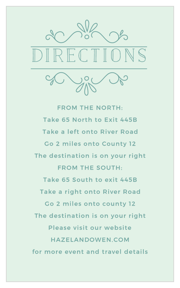 Glowing Garden Direction Cards