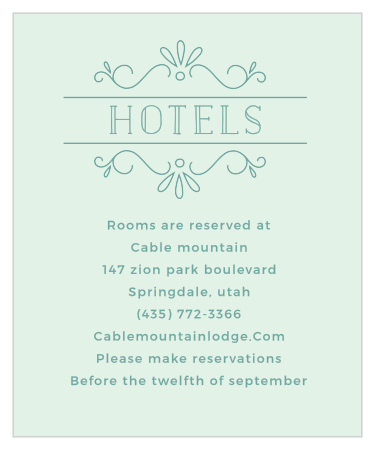 Glowing Garden Accommodation Cards