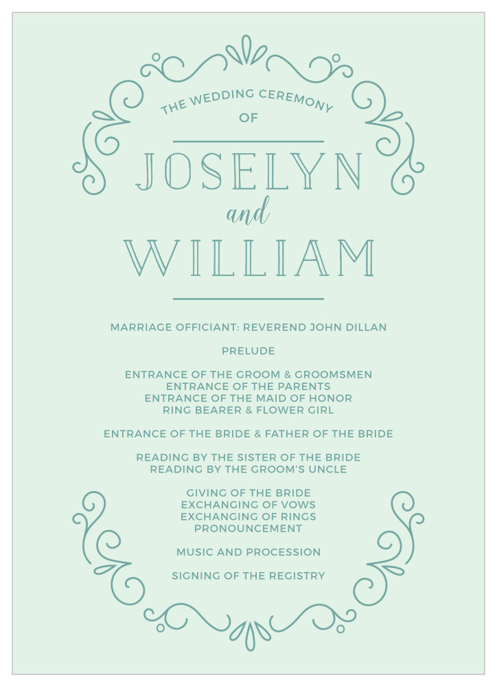 Glowing Garden Wedding Programs