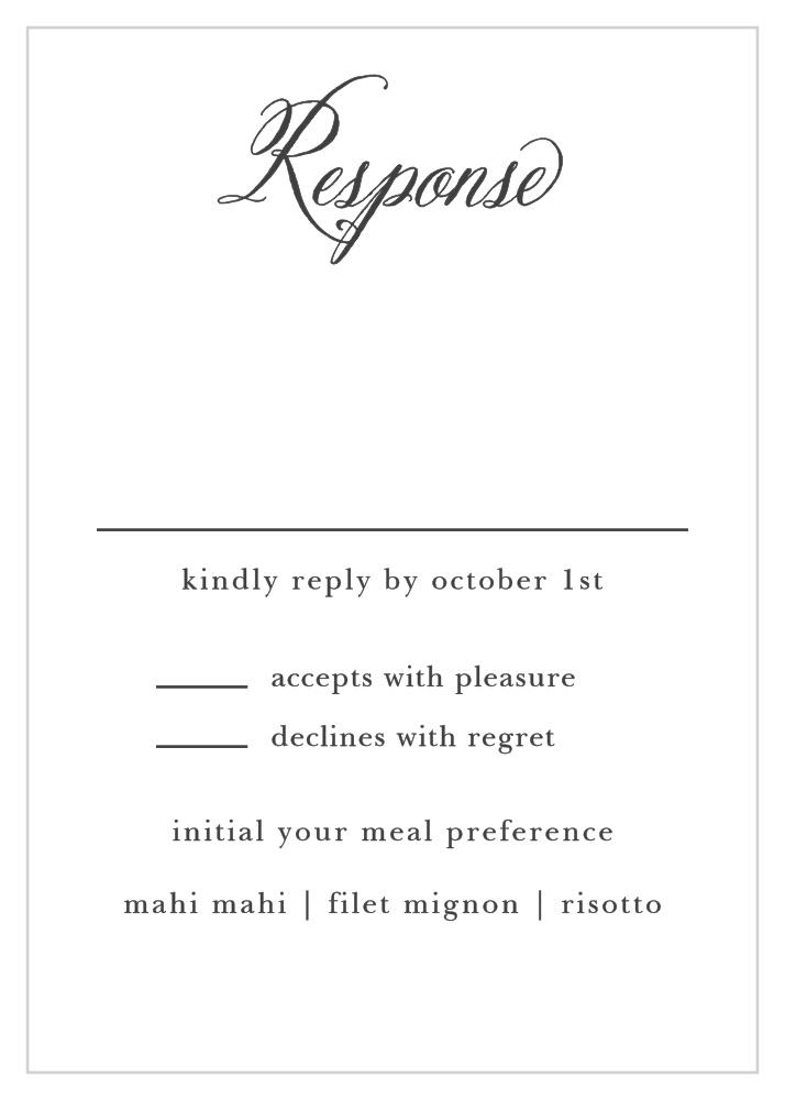 Timeless Script Response Cards