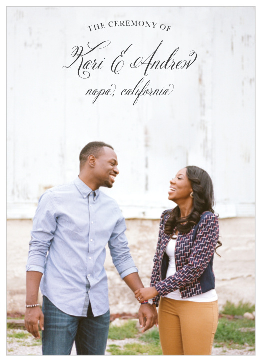 Timeless Script Wedding Programs