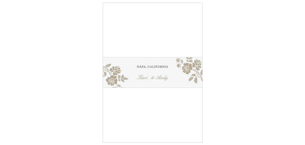 Rose Stamped Wedding Belly Bands