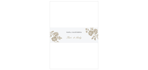 Rose Stamped Wedding Belly Bands