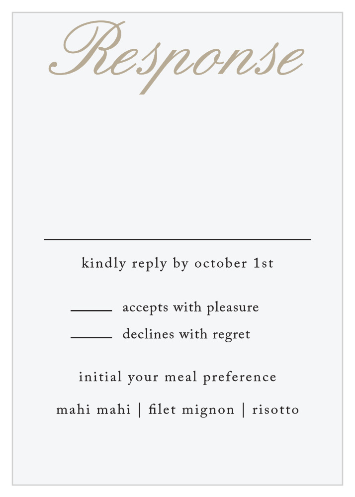 Rose Stamped Response Cards