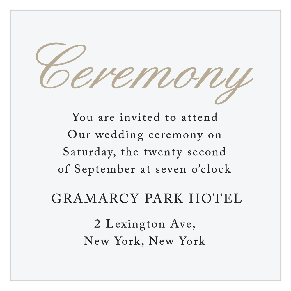 Rose Stamped Ceremony Cards