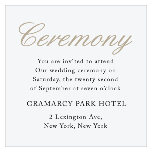 Rose Stamped Ceremony Cards
