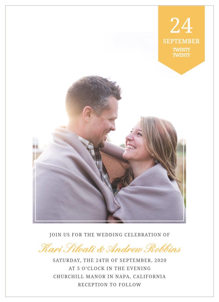 Brilliant Banner Wedding Invitations