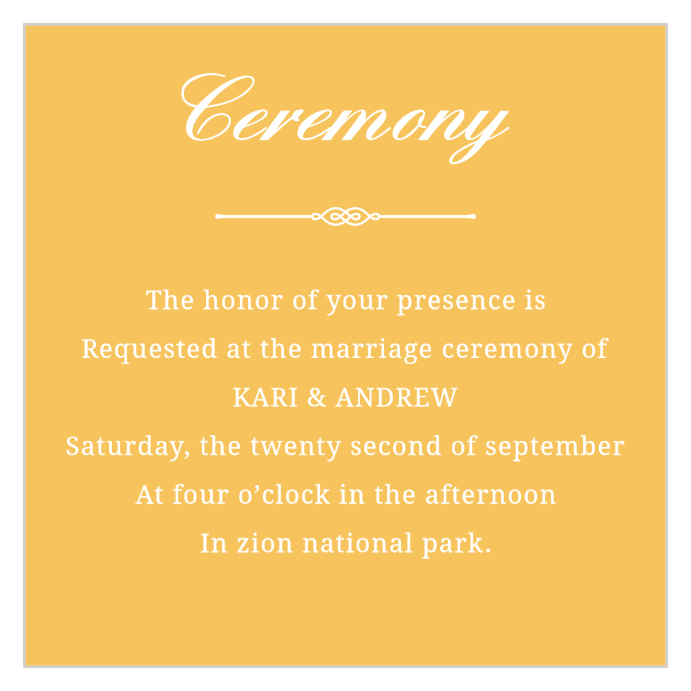 Brilliant Banner Ceremony Cards