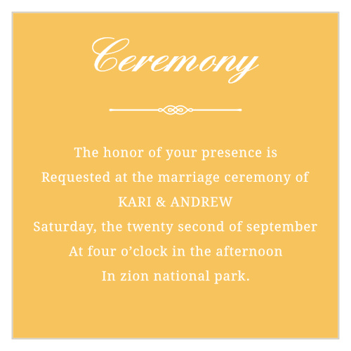 Brilliant Banner Ceremony Cards