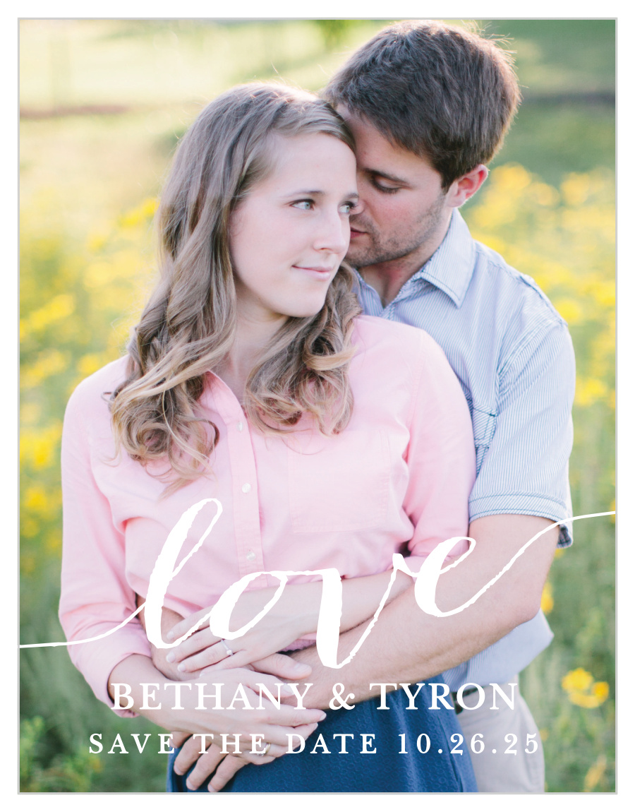 Love Script Save the Date Cards