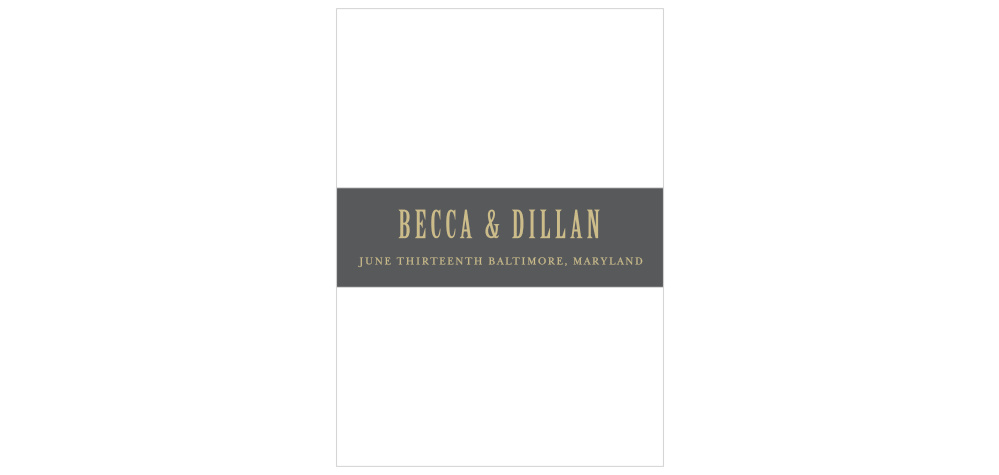 Polaroid Story Wedding Belly Bands