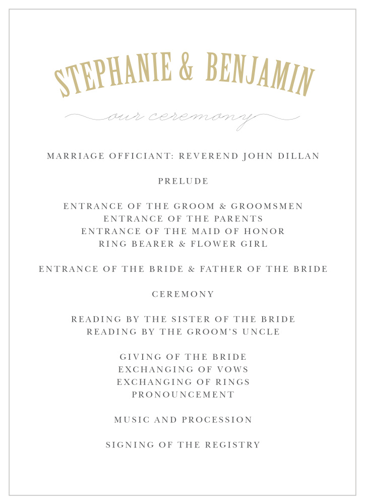 Polaroid Story Wedding Programs