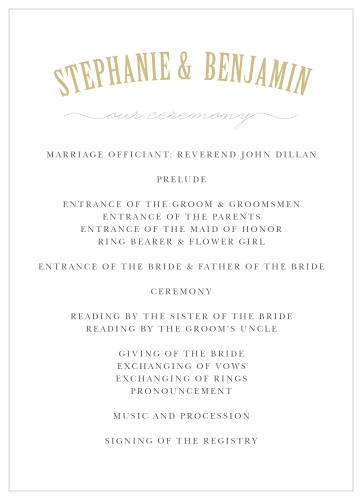 Polaroid Story Wedding Programs