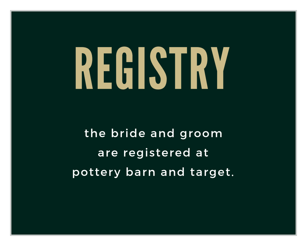 Modern Appeal Registry Cards