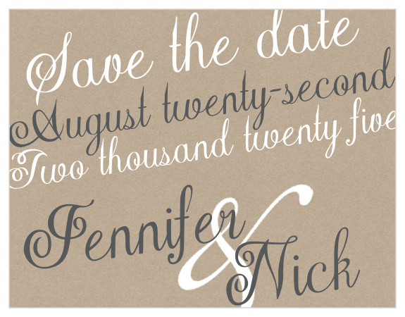 Straightforward yet refined, the Exquisite Class Save-the-Date Cards puts your engagement photo as the focus of this design. 