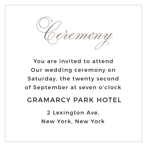 Exquisite Class Ceremony Cards