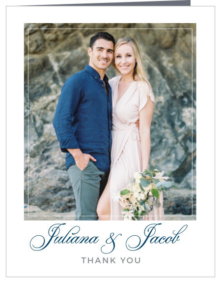 Contemporary Frame Wedding Thank You Cards