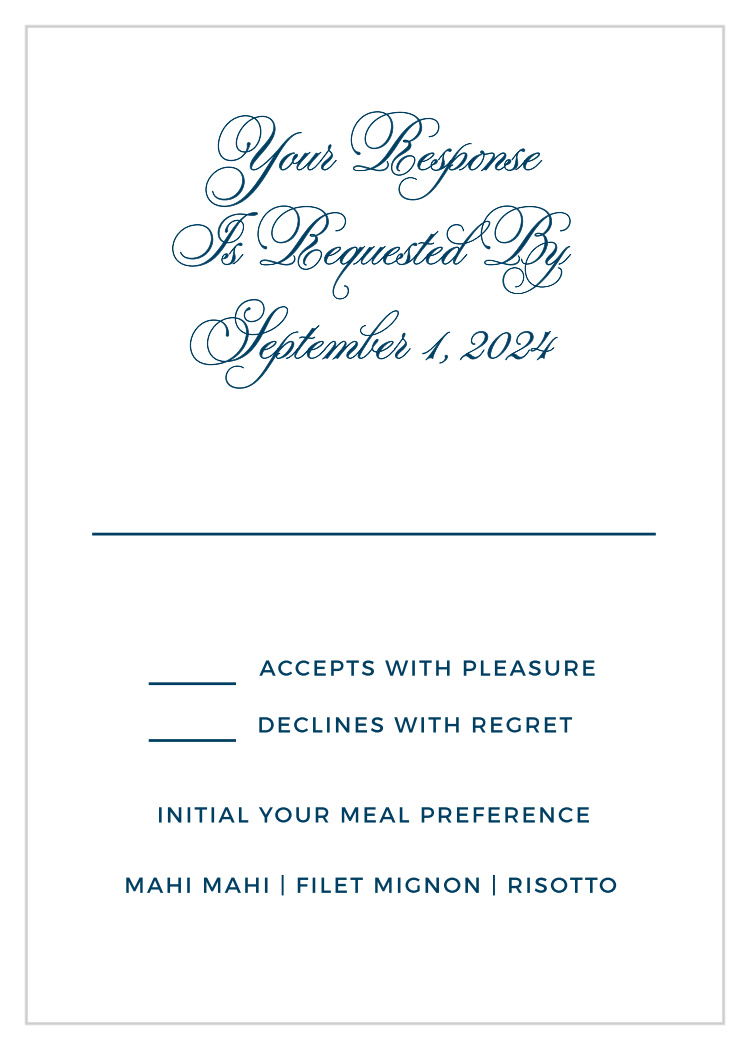 Contemporary Frame Response Cards