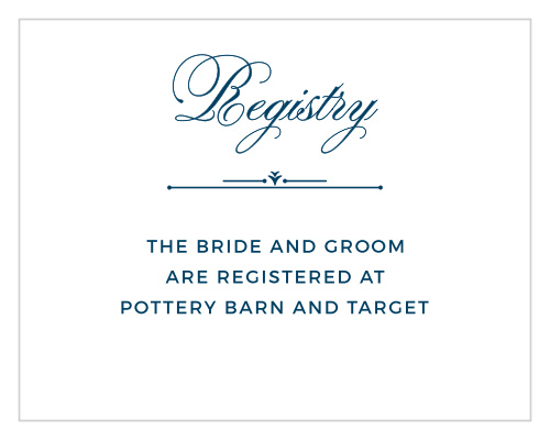 Contemporary Frame Registry Cards