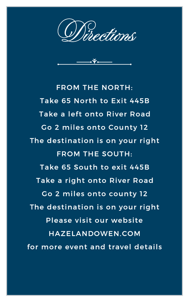 Contemporary Frame Direction Cards