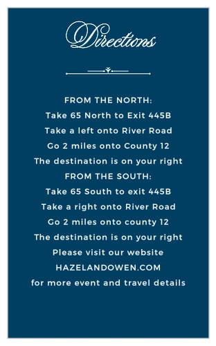 Contemporary Frame Direction Cards