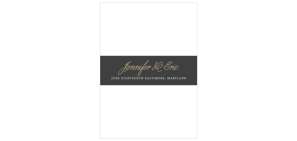 Modern Forever Wedding Belly Bands