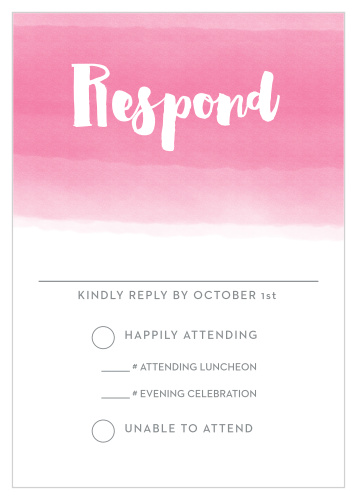 Watercolor Ombre Bat Mitzvah Response Cards