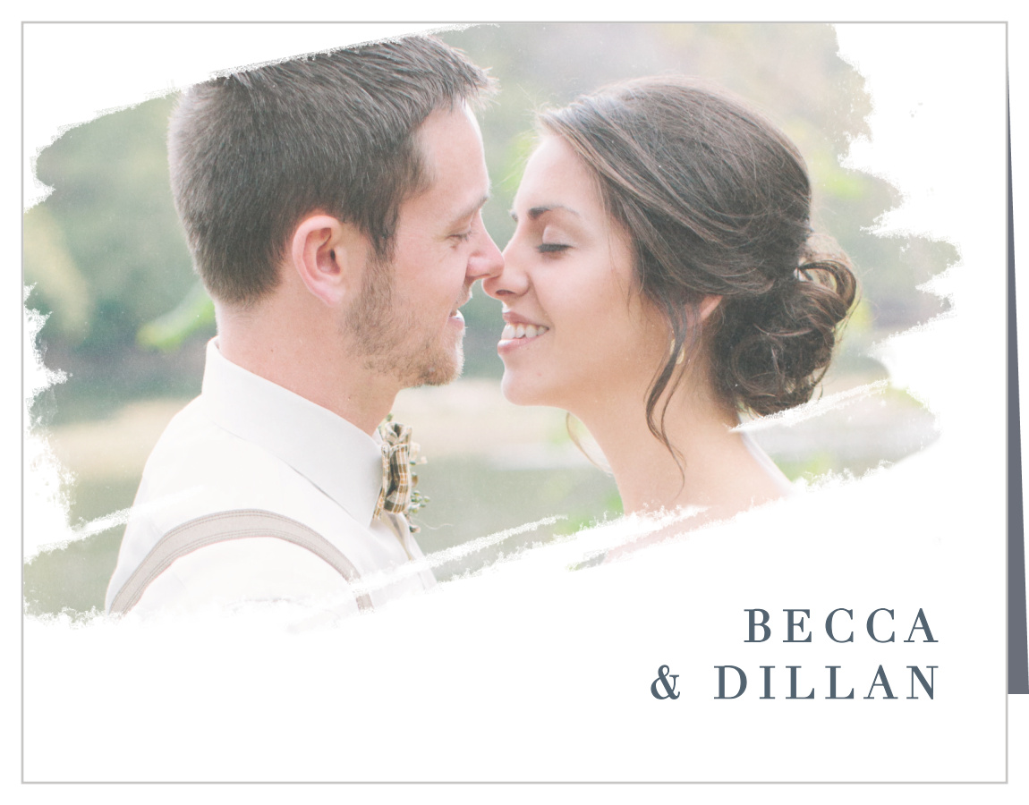 Brushstroke Bliss Wedding Thank You Cards