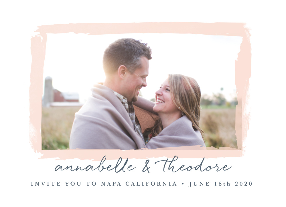 Brushed Frame Wedding Invitations