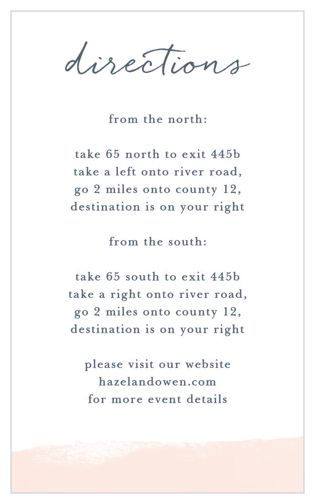 Brushed Frame Direction Cards