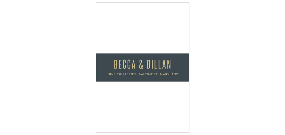 Classy Confetti Wedding Belly Bands