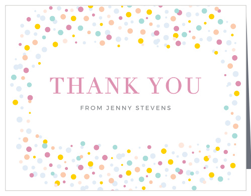 Classy Confetti Wedding Thank You Cards
