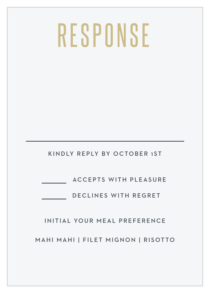 Classy Confetti Response Cards