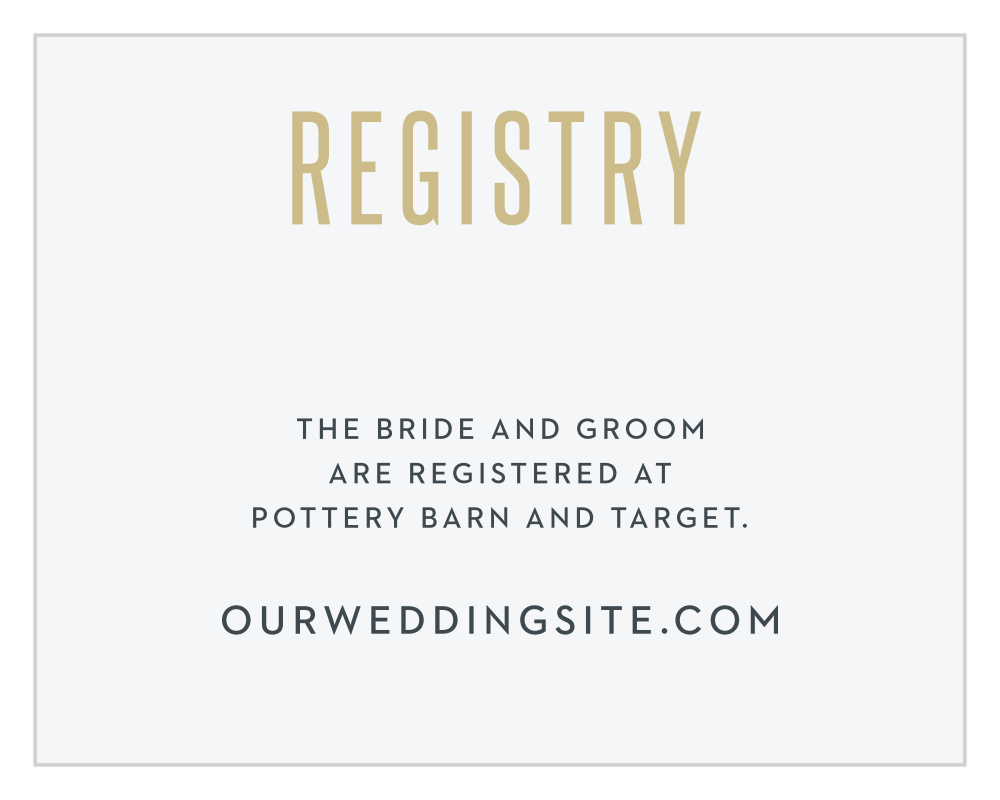 Classy Confetti Registry Cards