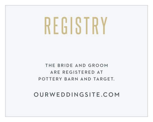 Classy Confetti Registry Cards