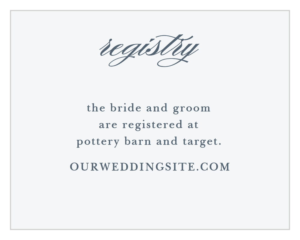 Incredibly Effortless Registry Cards